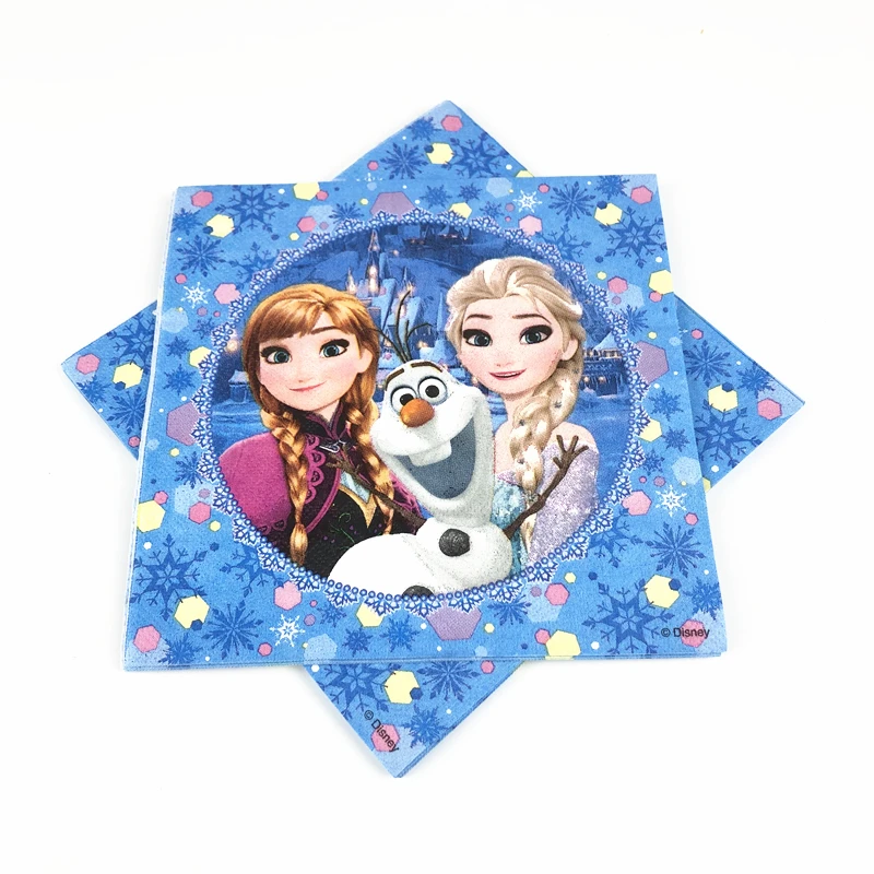 104 шт Дисней замороженная одноразовая посуда украшения для дня рождения бумажная