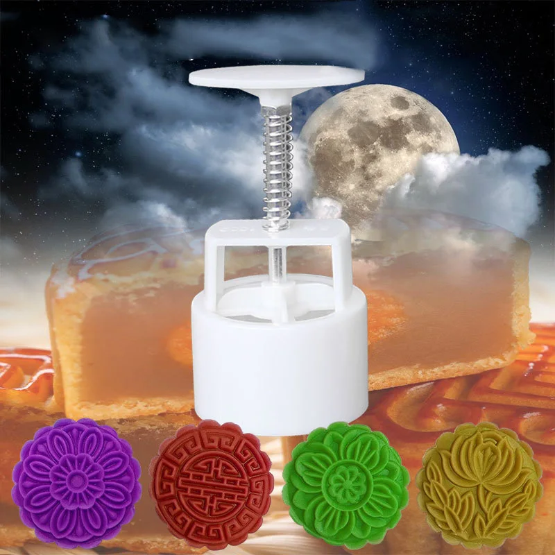 100 г 4 цветочных штампа круглый кондитерский лунный торт + форма печенье moonторт