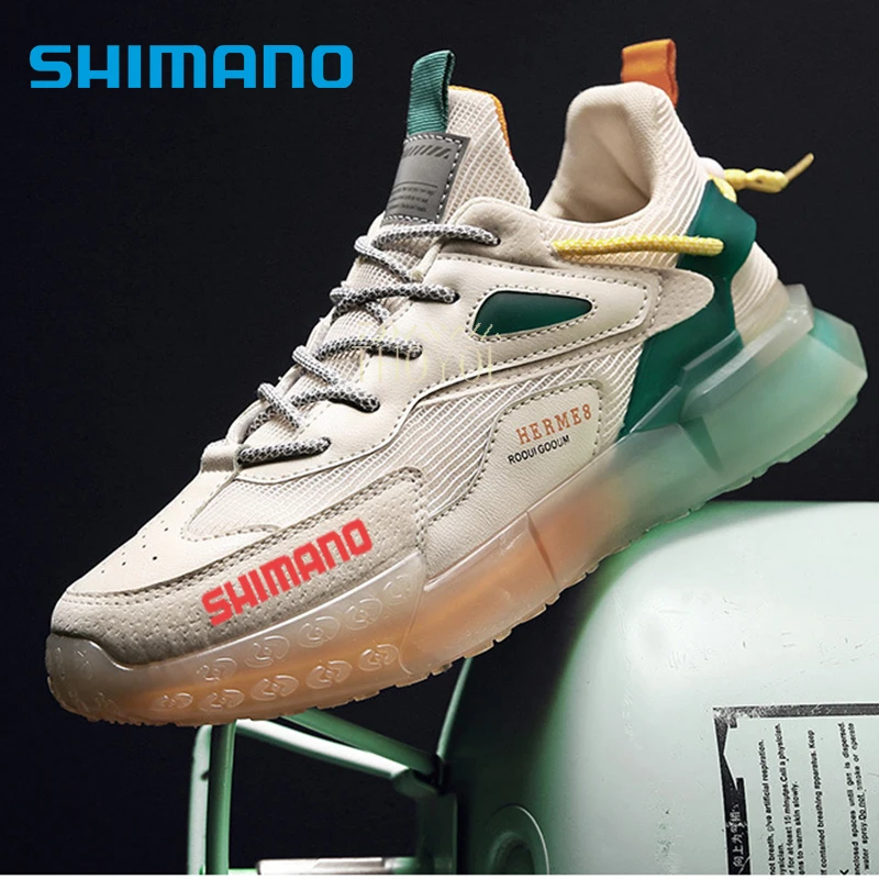 

Мужские кроссовки для рыбалки Shimano, дышащая Спортивная обувь для бега, повседневные, на шнуровке, одежда для рыбалки, Мужская одежда для рыба...