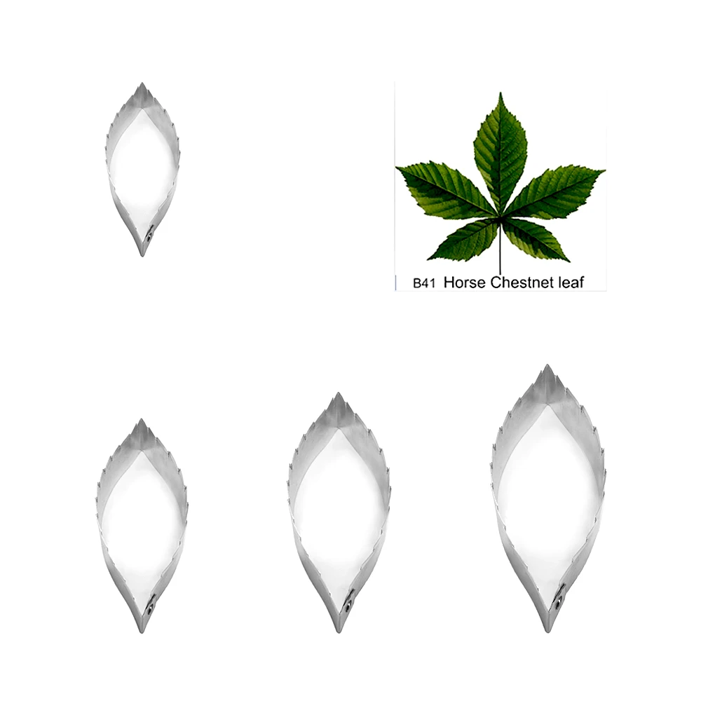 

Horse Chestnet leaf fondant sugar flower cutters baking cake decorations Polymer Clay Cold Porcelain gumpaste tools