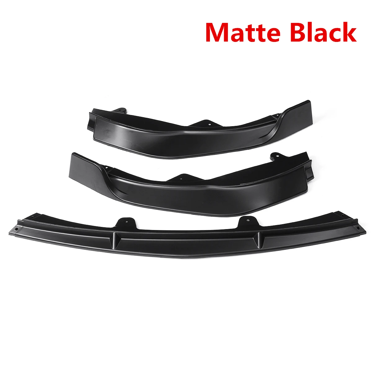 Matte Black 3 шт Автомобильный передний бампер сплиттерная губа подбородок бампер диффузор защита спойлер разветвители тела комплект для Toyota Corolla - Цвет: Matte Black