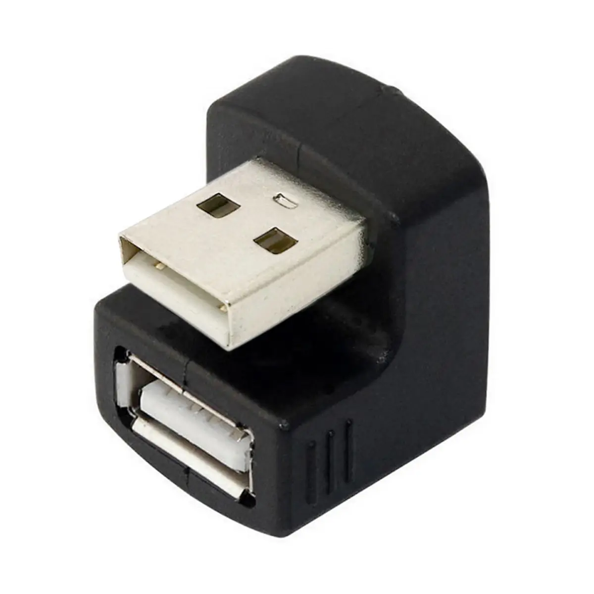 

Black Down Angled USB 2.0 Adapter A Male to Female Extension 90 180 360 Degree