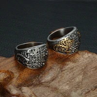 vintage punk stainless steel mens ring luxury black diamond scorpion rings for men wolf head rings 2021trend new men jewelry