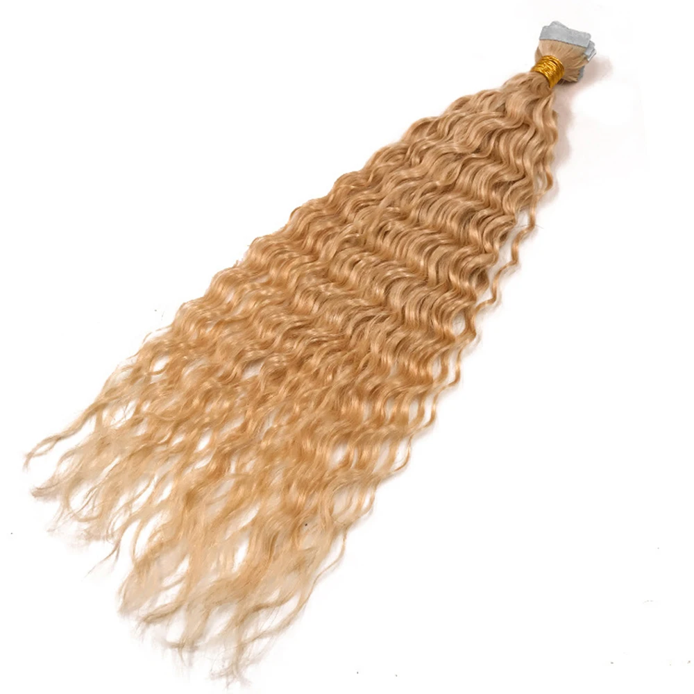 100% Real Human hair with double-sided adhesive Traceless Seamless hair extension