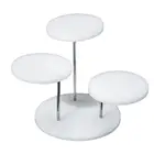 Подставка для ювелирных изделий из акрила, 3-уровневый круглый вращающийся стеллаж для демонстрации ожерелий, серег, колец, органайзер, витрина, держатель для пуговиц