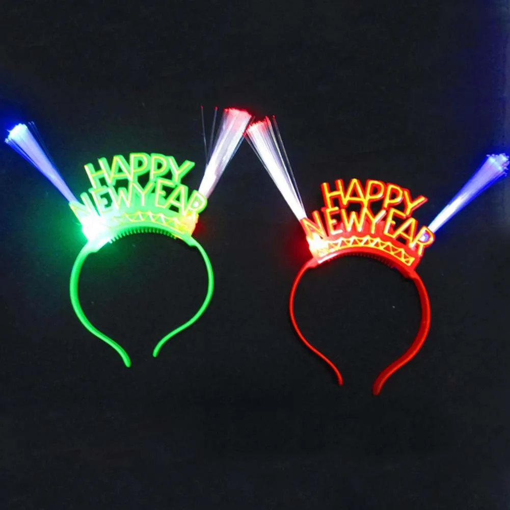 Светильник СВЕТОДИОДНЫЙ волоконно оптический обруч для волос с блестками