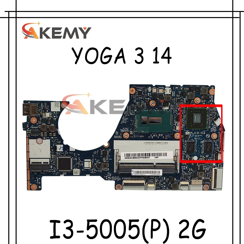 

Применимых для lenovo для YOGA3-14 ноутбук материнская плата I3-5005(P) 2G номер NM-A381 FRU 5B20K78778 5B20K78775