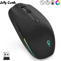 jelly comb bluetooth wireless mouse rgb led rechargeable mouse usb slient click bluetooth mouse for ipad laptop gaming mause