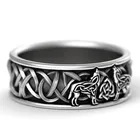 Ретро креативный геометрический волк Тотем волк Рор рельефный модный мужской подарок на день рождения ювелирное изделие кольцо оптовая продажа
