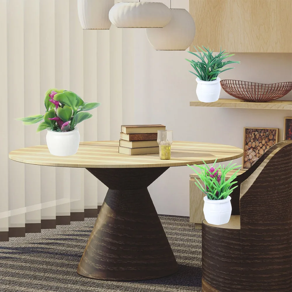 

14pcs Mini Artificial Bonsai Delicate Potted Plant Mini Decor
