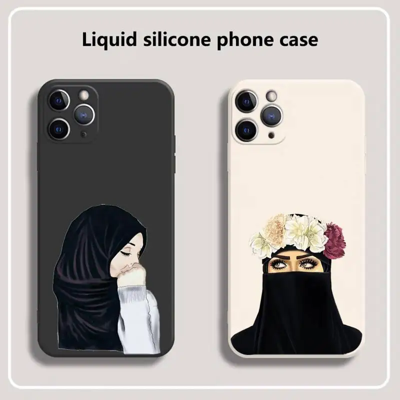 

Muslim Islamic Arabic Gril Eyes Phone Case for iPhone 13 12 11 mini pro XS MAX XR 8 7 6 6S Plus X 5S SE 2020