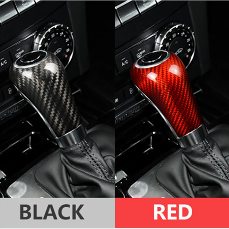 

Real Carbon Fiber Car Gear Shift Knob Cover For Mercedes A class C class E class G class GLS class Car Interior Decoration