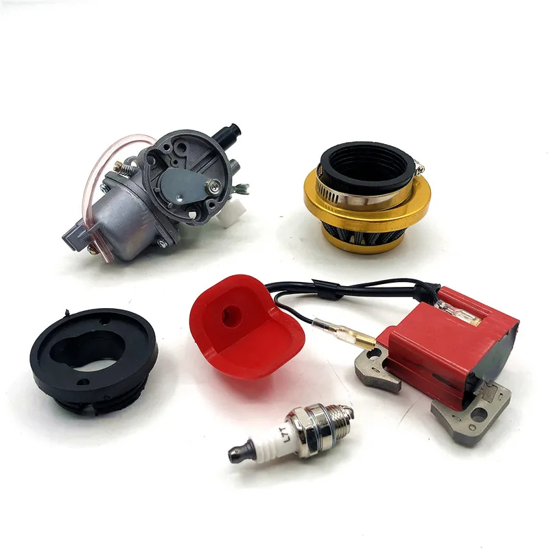 Карманный велосипед 47cc 49cc двигатель carb Карбюратор с воздушным фильтром Pod 2 тактный для мини квадроцикла ATV Dirt Bike MiniMoto Go Kart Buggy - Цвет: Gold C
