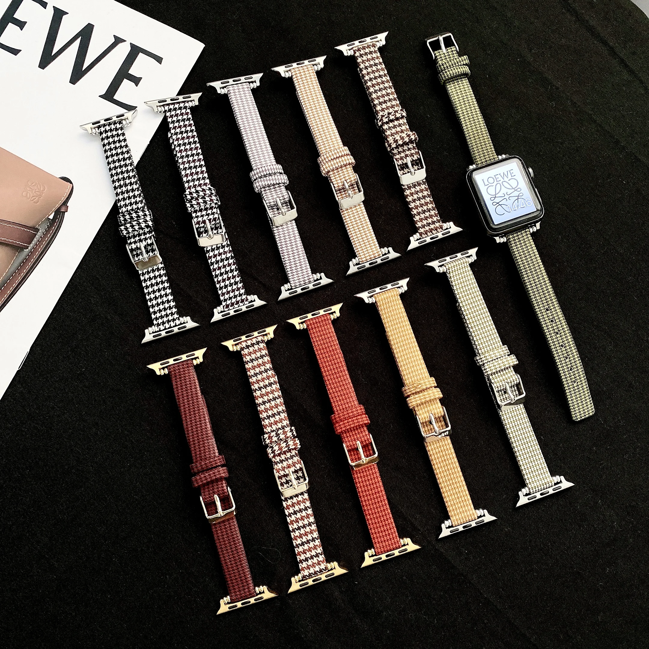 

High quality Leather loop Band for iWatch 40mm 41mm 44mm Strap band for Apple watch 42mm 38mm 45mm Series 2 3 4 5 6 SE 7