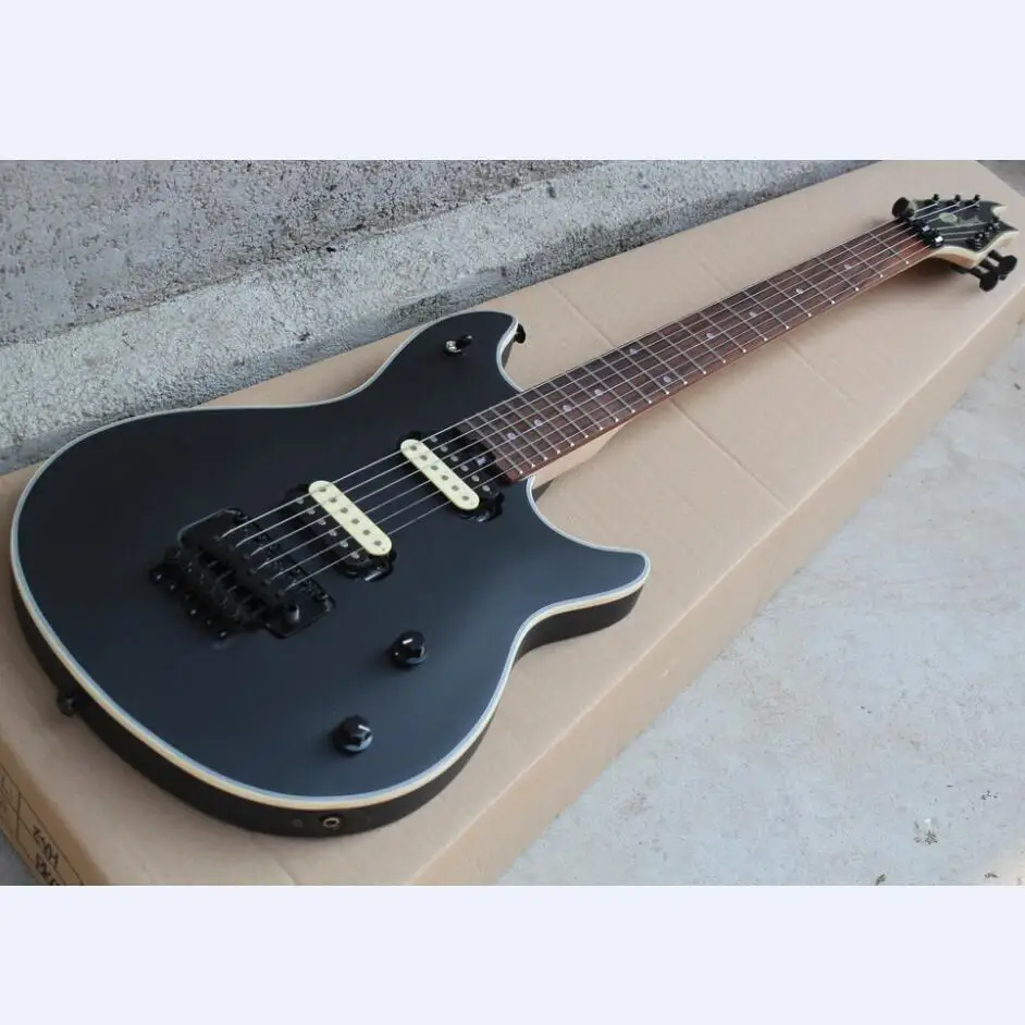 Атлас Черный EVH Вольфганг Электрогитара Эдди Ван Хален гитара wolfgang зебры пикап& Флойд