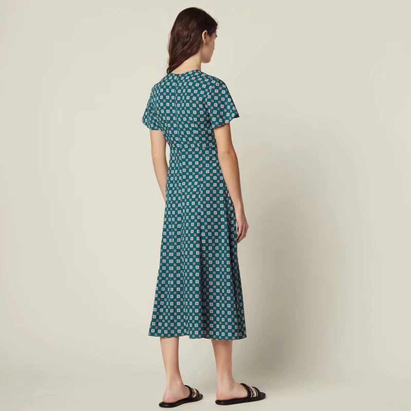 Длинное платье высокого качества Kate Мидлтон Лето 2020 новинка Женская мода для