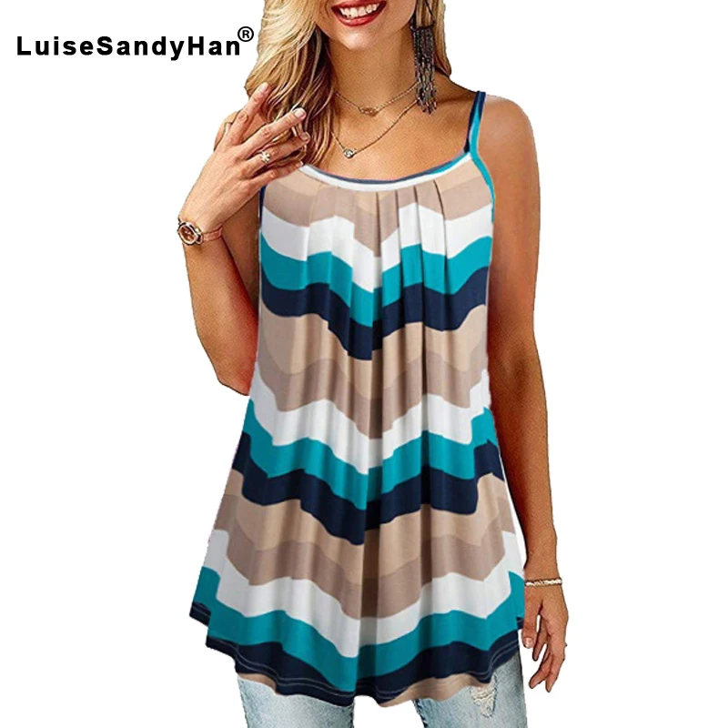 Женская плиссированная Футболка с принтом свободный камзол длинный низ без