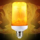 Светодиодсветодиодный лампа-кукуруза с эффектом динамического пламени, 4 режима, переменный ток 85-265 в, Мерцающая эмуляция, гравитационная декоративная лампа, креативные огни