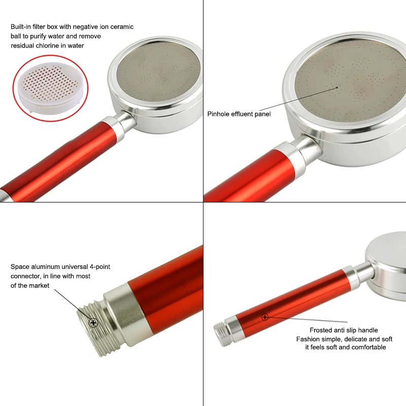 Лейка для душа высокого давления водосберегающая алюминиевая арматура ванны