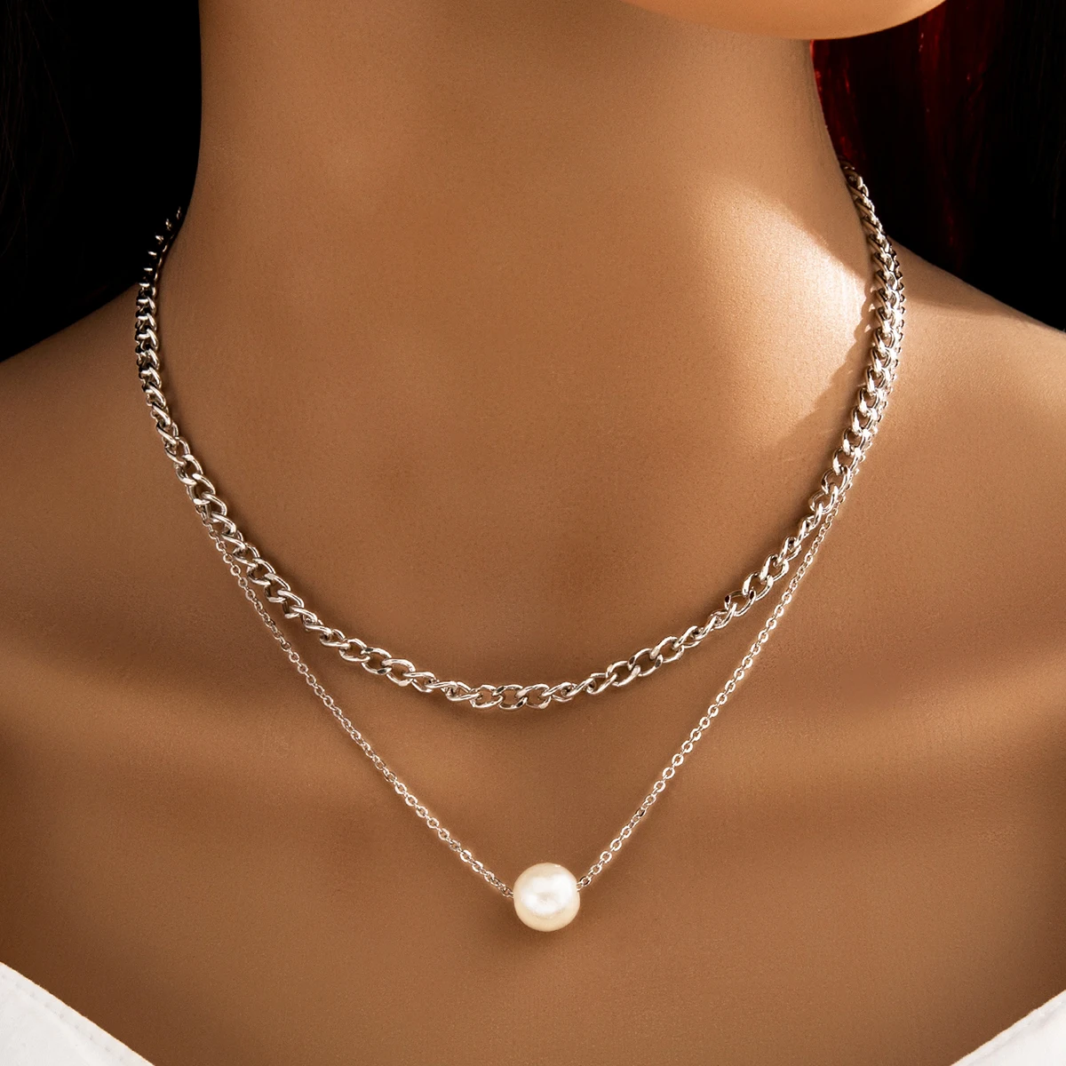 

Aprilwell One Piece Vintage Pendant Pearl Necklace for Women Multilayer Aesthetic Grunge Choker Kpop Neck Chains Fashion Jewelry