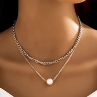 aprilwell one piece vintage pendant pearl necklace for women multilayer aesthetic grunge choker kpop neck chains fashion jewelry