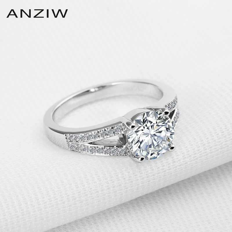 Женское кольцо из серебра 925 пробы 2 карата|925 silver ring|wedding ringssilver ring |