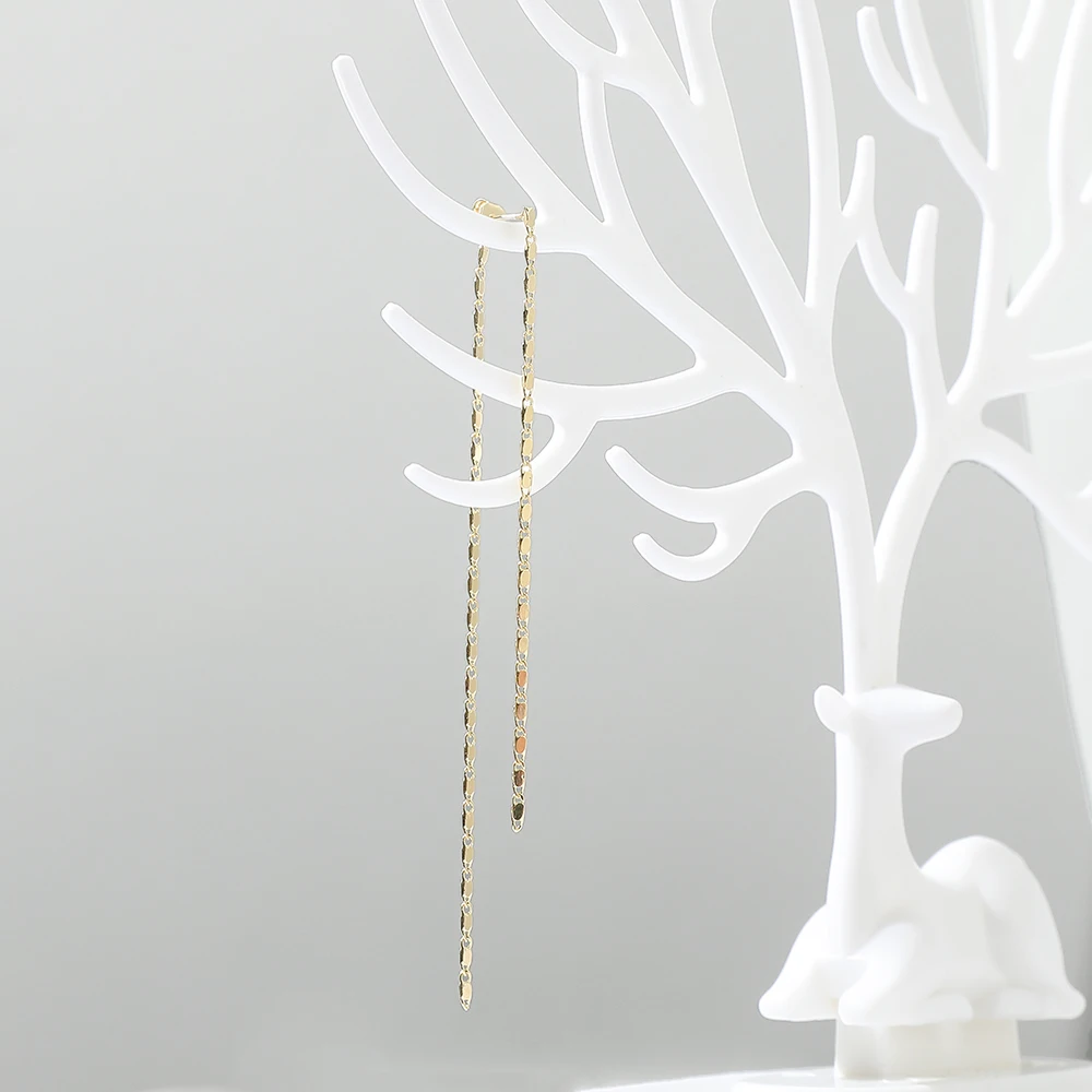 Серьги-гвоздики Hanma Shuji из аниме Токио для женщин длинная цепочка золотого цвета