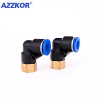 azzkor plf l shaped elbow right angle female thread for hose pneumatic fitting pipe connector pneumatic components 121438