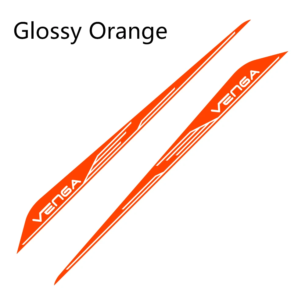Glossy Orange 2 шт. наклейки на юбку для двери автомобиля Kia Venga Автомобильная виниловая пленка гонки спорт DIY Наклейка автомобильный Стайлинг принадлежности для тюнинга - Название цвета: Glossy Orange