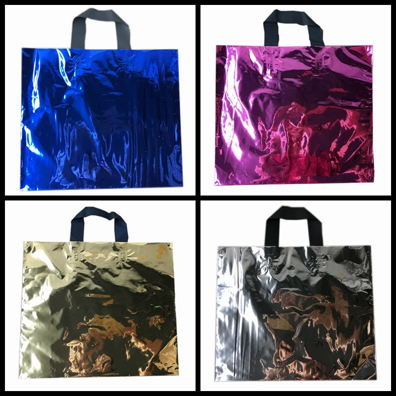 Пластиковая подарочная сумка пластиковая блестящая Подарочная упаковка для
