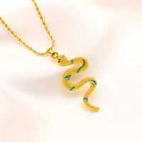 bangrui gold color fashion snake pendant necklaces for womengirls classic elegant africa arab party gifts