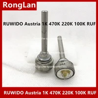 ruwido austria 1k 470k 220k 100k ruf sealed ceramic single joint potentiometer handle with thread length 50mm 2pcslot