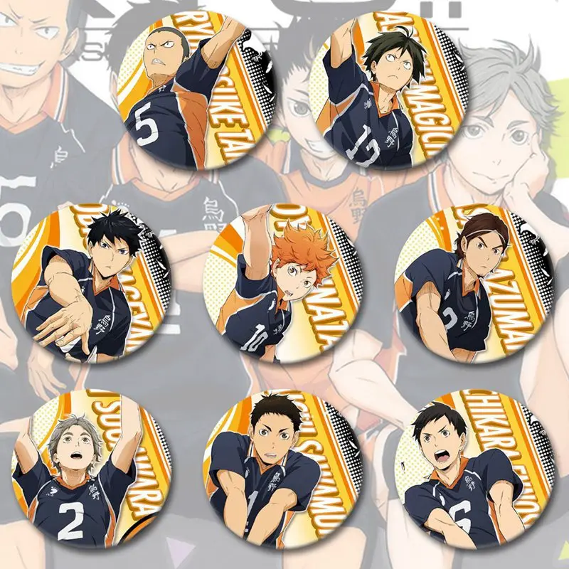 1 шт манга Haikyuu! Значки для косплея Брошь-булавка 58 мм коллекция японских аниме