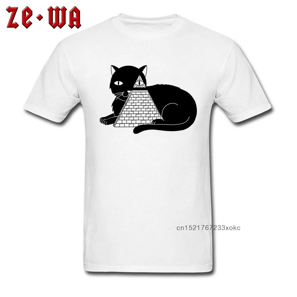 Модная мужская футболка с изображением кота футболки мужские хлопковые топы