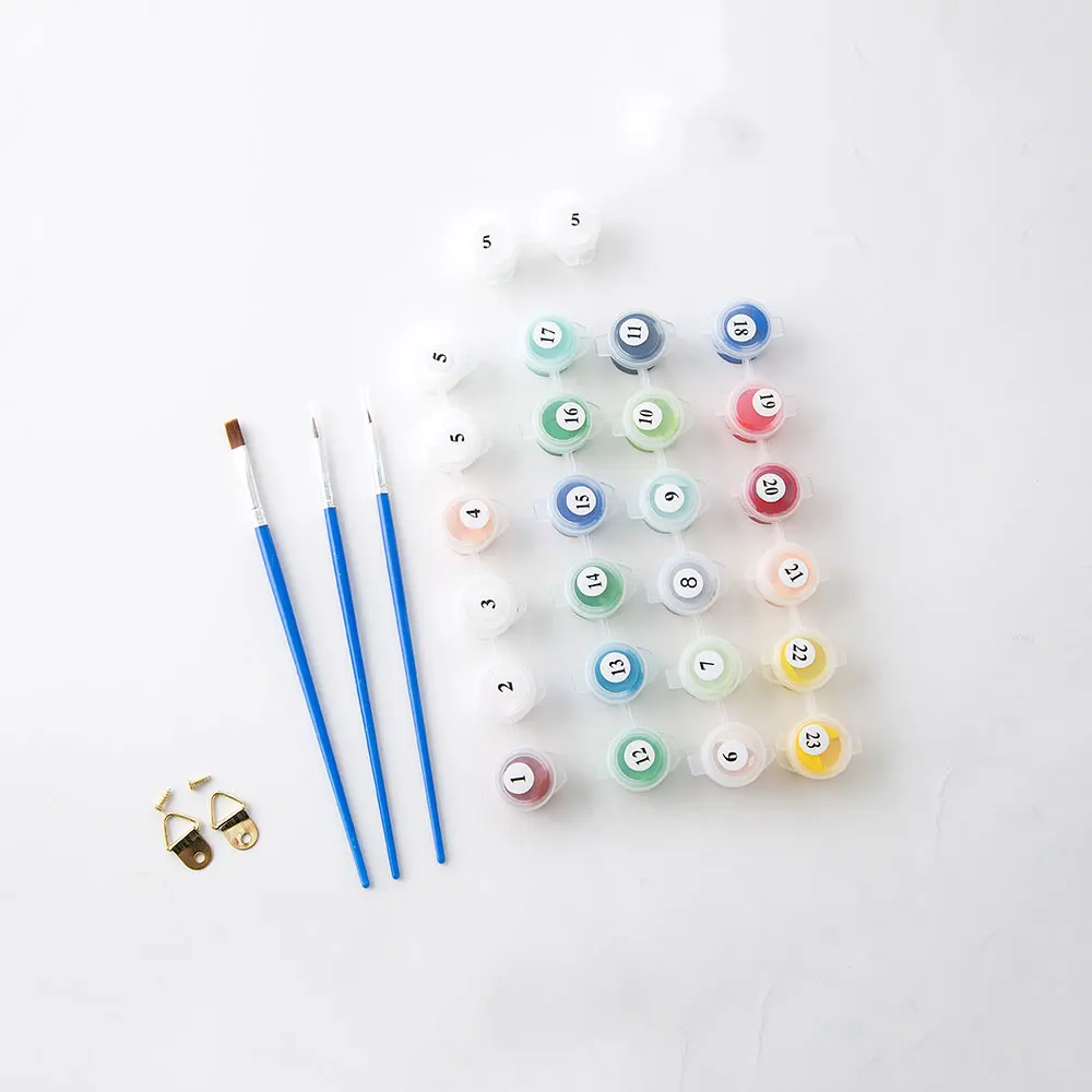 Безрамная винтажная краска слон Кот арбуз DIY Набор для рисования по номерам