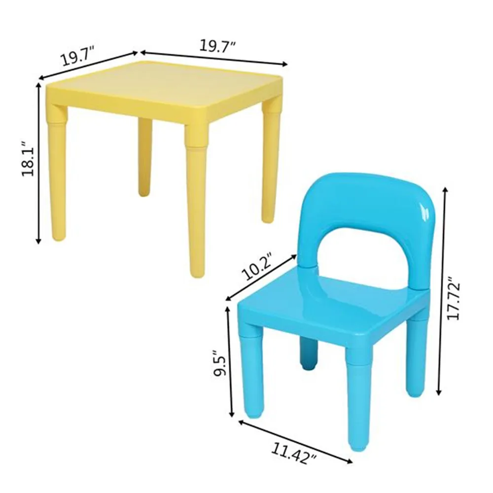 

2021 Plastic Children Table And Chair Set One Desk And Four Chairs Furniture Sets Kids Chair And Study Table Sets Dinner Toy