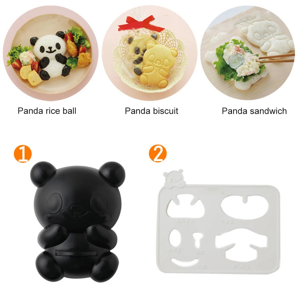 Экономичная 2 шт мультяшная панда суши форма для рисовых шариков сэндвич