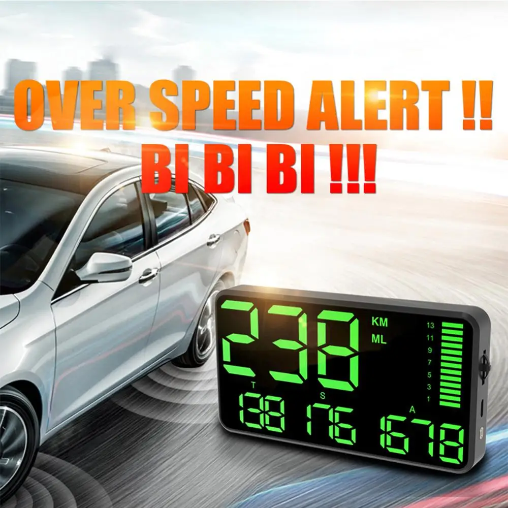 

5.5 Inch GPS Speedometer C90 Speed Display KM/H MPH For Car Bike Motorcycle GPS Overspeed Alarm Hud Display Car Hud Display