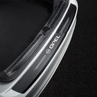 Кожаные наклейки на задний бампер автомобиля, защитная пластина багажника, молдинг для Opel Astra G J H Insignia Zafira Corsa D C Vivaro, аксессуары