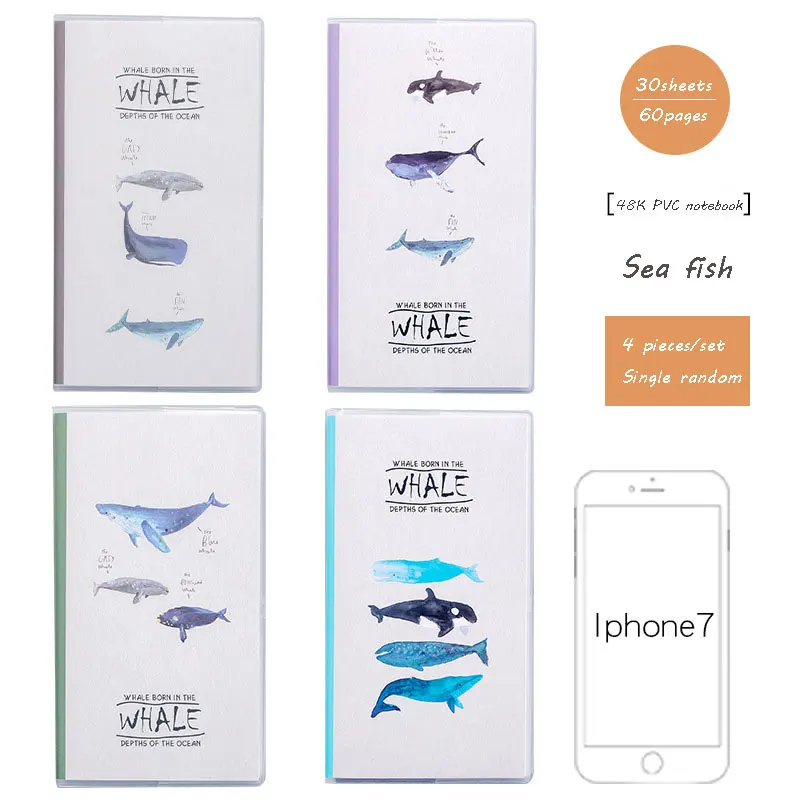 Fish 1 шт. ноутбук стационарный мультфильм ноутбук B6 30 листов милый дневник ноутбук для школьных подарков 12 видов обложки - Цвет: Fish