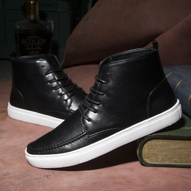 

Zapatos Informales De Hombre Sport Shoes Men Casual Leather Leisure Black Men's Man Fashion Board Sneaker 39 S Sneakers Male