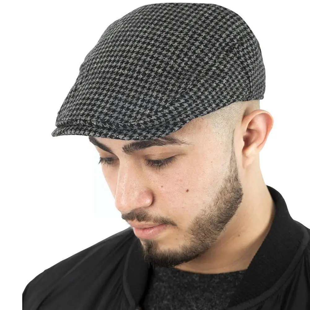 

Fashion Herringbone Newsboy Baker Boy Tweed Flat Cap Plaid Hat Gatsby Mens Luxury Unisex Cap Designer Berlet C8q9