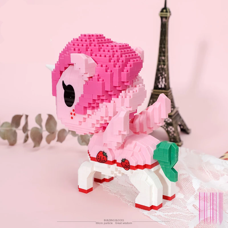 Мини-конструктор Единорог милая маленькая лошадь модель Tokidoki аниме строительные