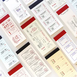 Блокнот для записей серии почтовый штамп в стиле ретро, 50 листов, декоративный винтажный блокнот для записей, Канцтовары для записей, офисные принадлежности