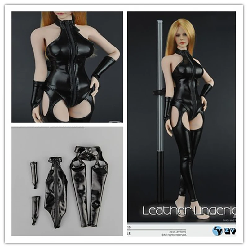 

1/6 Scale Female Figure Clothes Corset Leather Lingerie Uniform Underwear Suit for 12Inch JIAOU DOLL Tbleague Body Action Figure