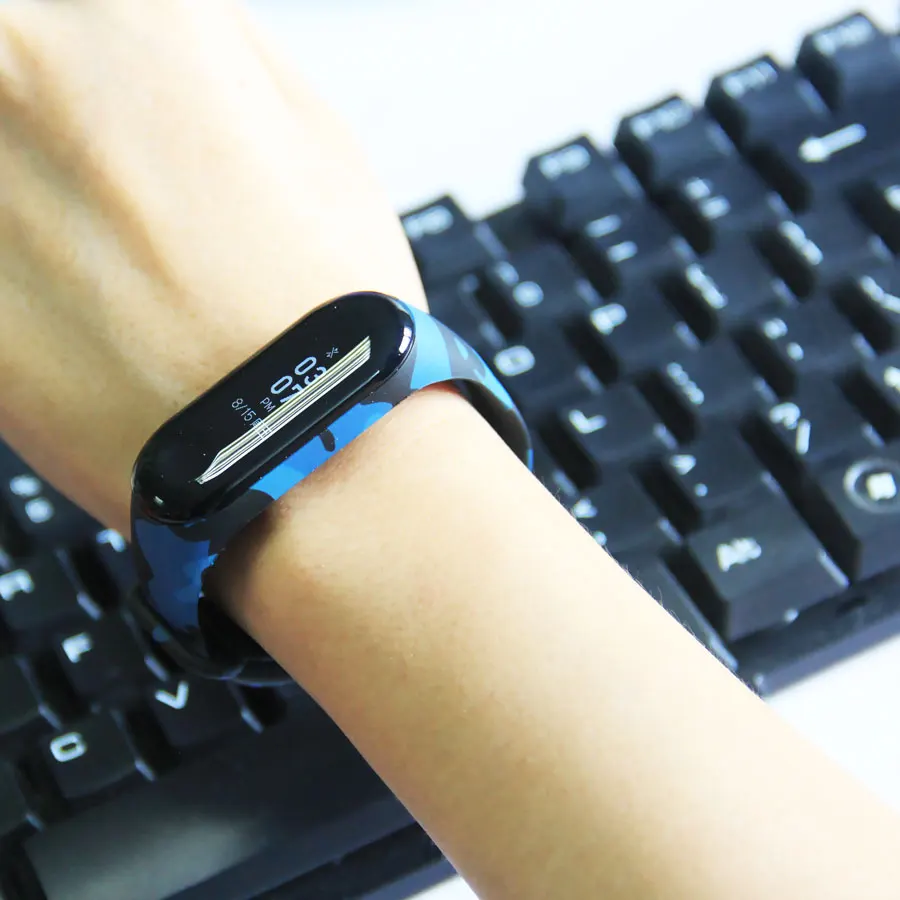 Ремешок силиконовый сменный с принтом для смарт-браслета xiaomi mi band 4 3 | Электроника