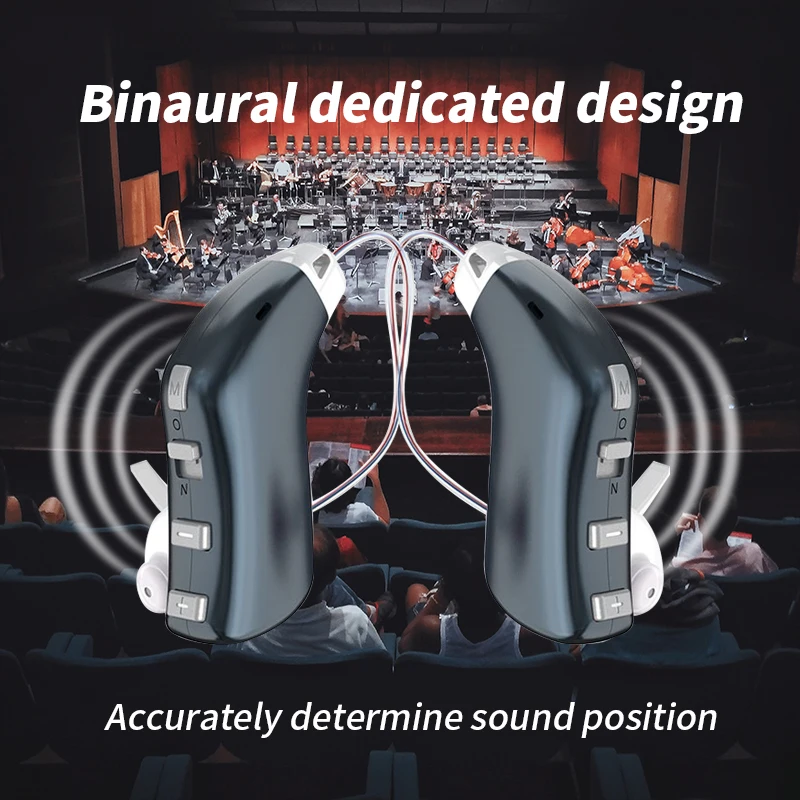 Перезаряжаемый слуховой аппарат профессиональный цифровой RIC для страха супер