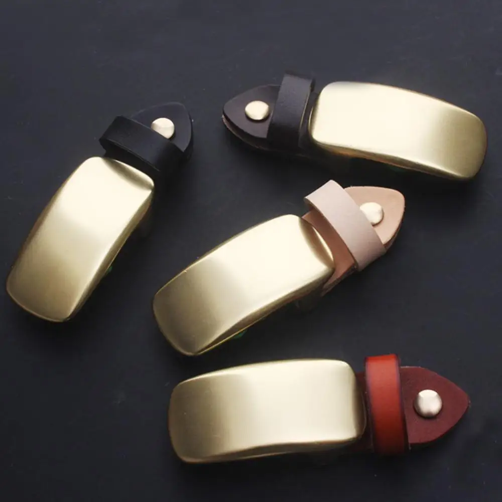 38 мм прямоугольная твердая латунная пряжка для ремня пустая Сделай Сам Кожа