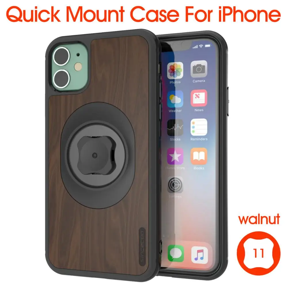 Case For iPhone11 Быстрое крепление велосипедный держатель для телефона для iPhone samsung универсальный держатель для мобильного телефона на руль велосипеда зажим подставка gps кронштейн - Цвет: Case For iPhone11