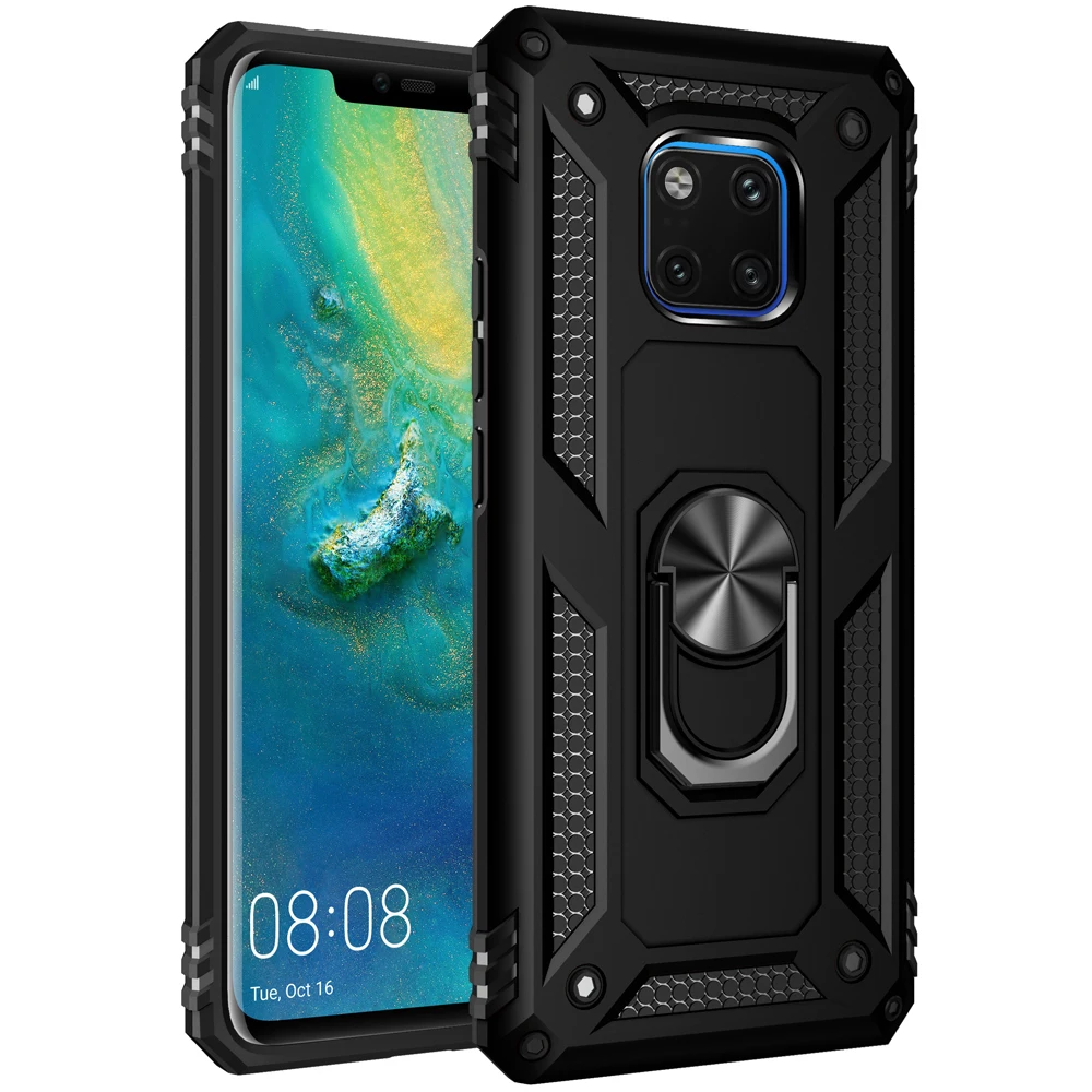 

for Huawei Mate 20 P30 Pro Lite Y5 Y9 2019 Case,Military Grade 15ft. Drop Tested Protective Kickstand Magnetic Car Mount Case